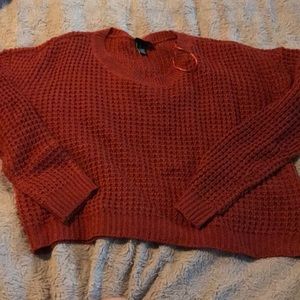 Burnt orange knit sweater